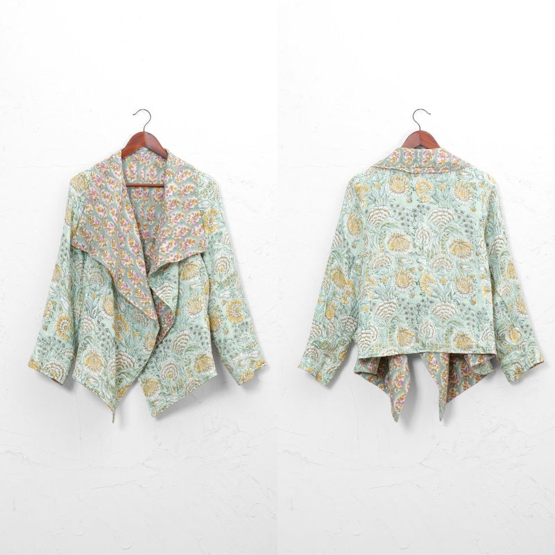 Block Print Double Gauze Cardigan Jacket