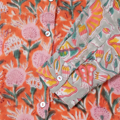 Block Print Double Gauze Shirt Blouse N