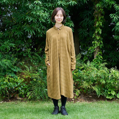 Rayon Jacquard Dolman Front Open Dress