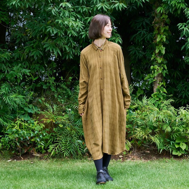 Rayon Jacquard Dolman Front Open Dress