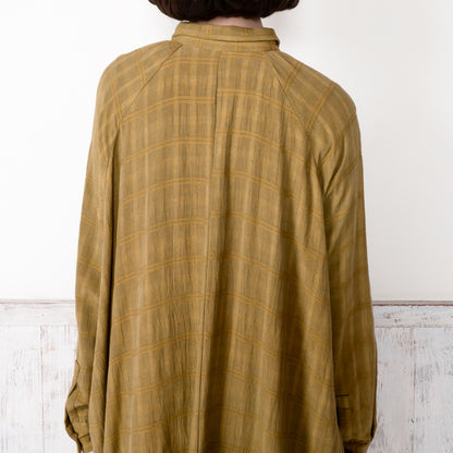 Rayon Jacquard Dolman Front Open Dress