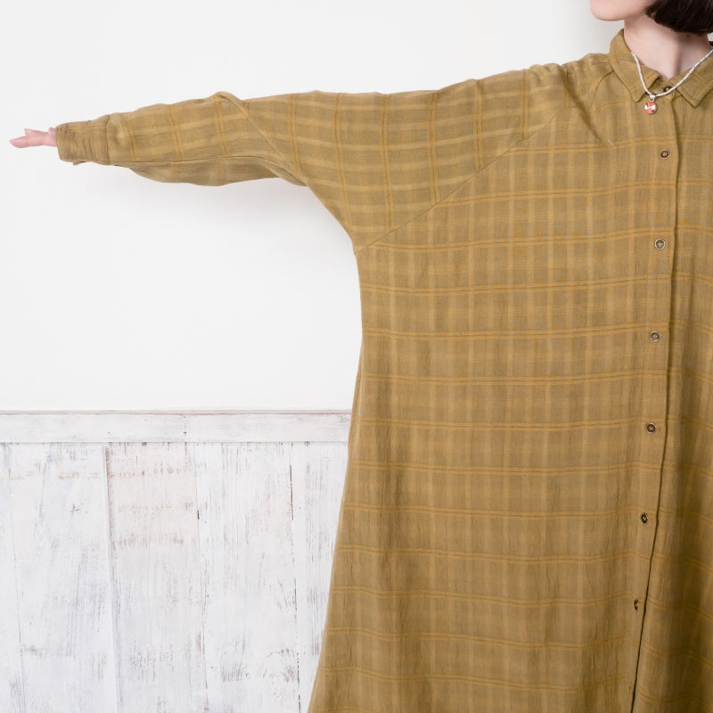 Rayon Jacquard Dolman Front Open Dress