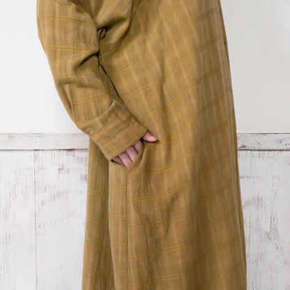 Rayon Jacquard Dolman Front Open Dress