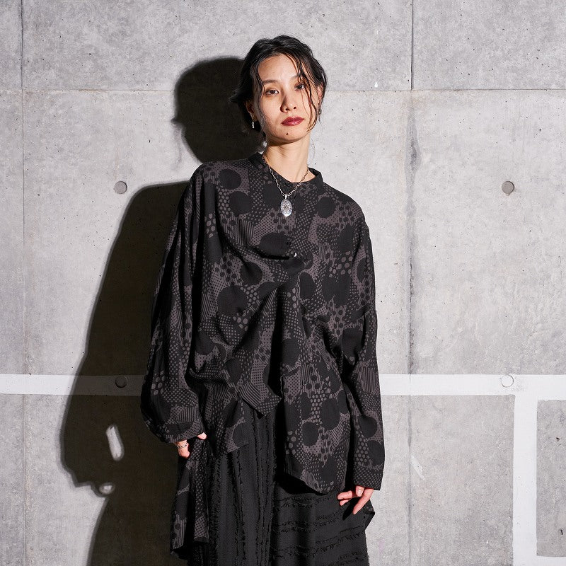 Rayon Dot Print Blouse