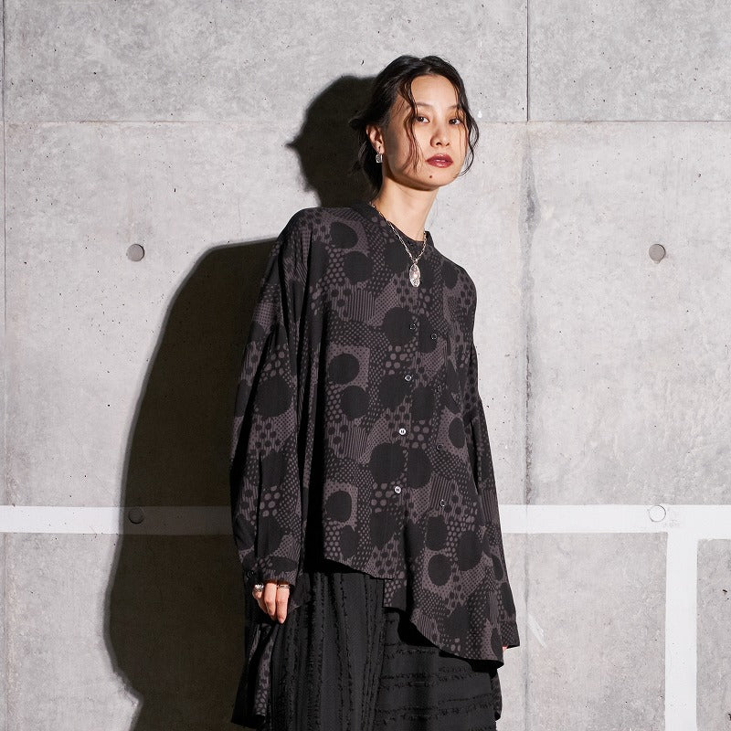 Rayon Dot Print Blouse