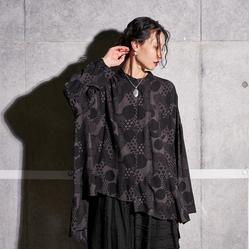 Rayon Dot Print Blouse