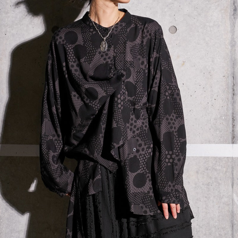 Rayon Dot Print Blouse