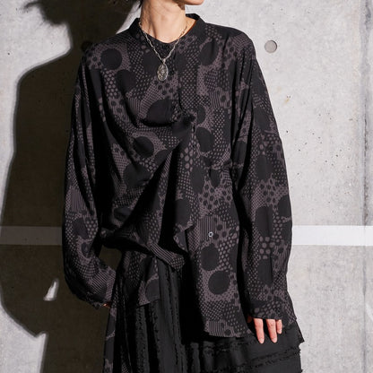 Rayon Dot Print Blouse