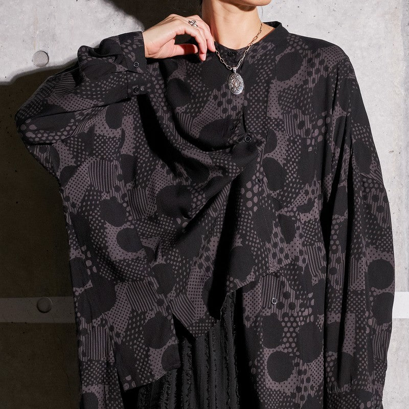 Rayon Dot Print Blouse