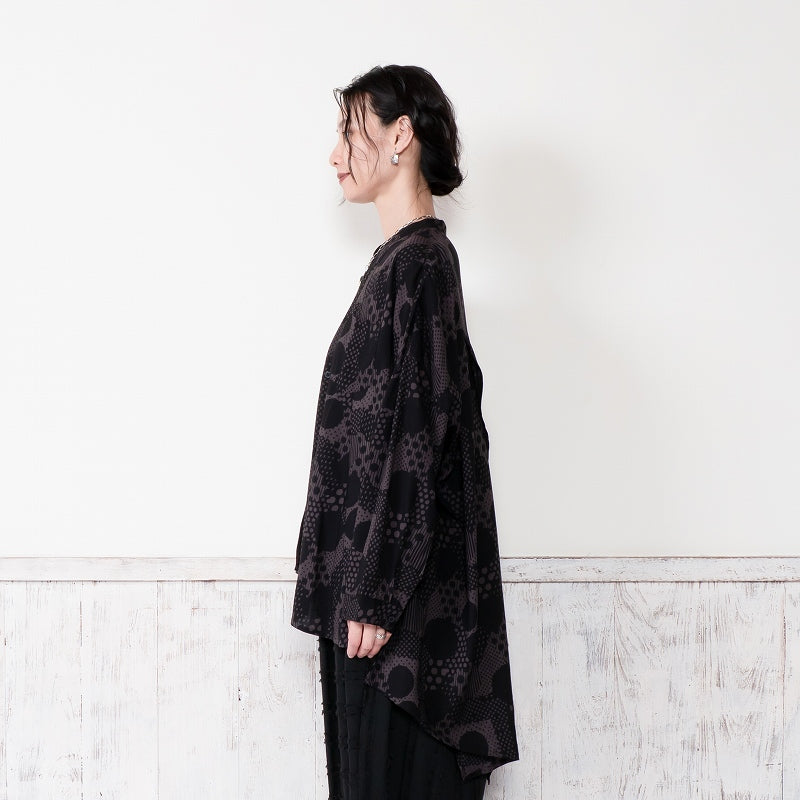 Rayon Dot Print Blouse