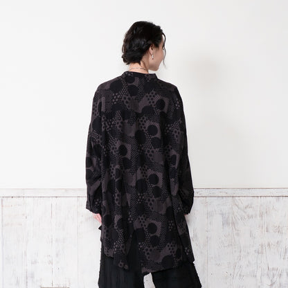 Rayon Dot Print Blouse