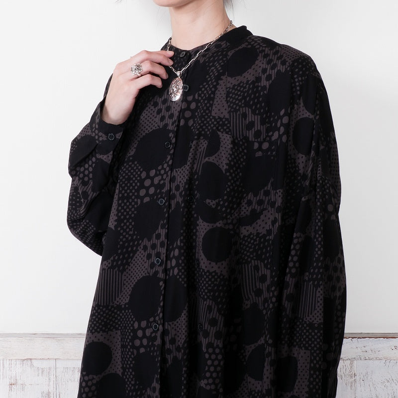 Rayon Dot Print Blouse