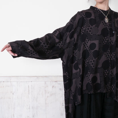 Rayon Dot Print Blouse
