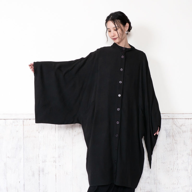Rayon Twill Kimono Sleeve Jacket