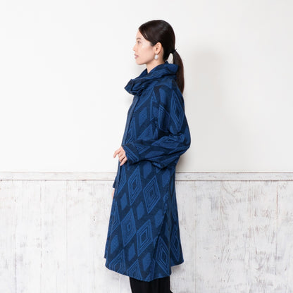 Cotton Ikat Jacquard Coat