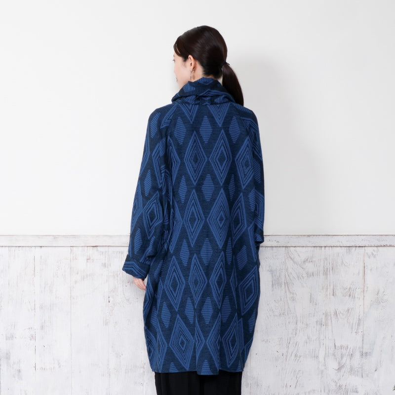 Cotton Ikat Jacquard Coat