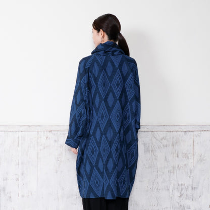 Cotton Ikat Jacquard Coat