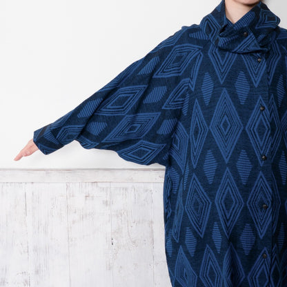 Cotton Ikat Jacquard Coat