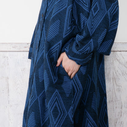 Cotton Ikat Jacquard Coat