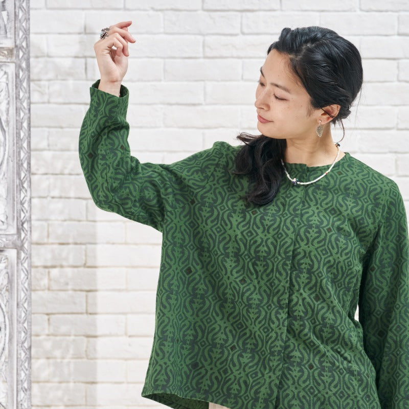 Cotton Block Print Blouse N
