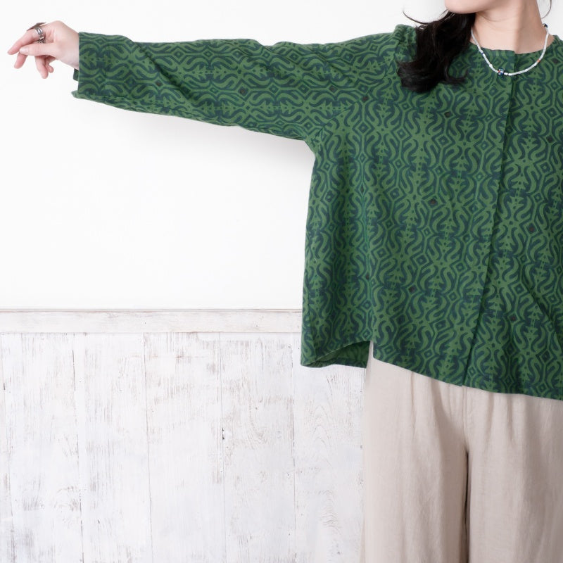 Cotton Block Print Blouse N