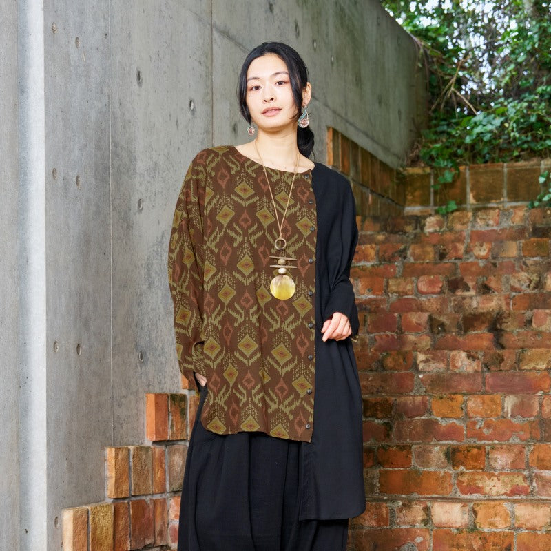 Rayon Block Print Combination Blouse