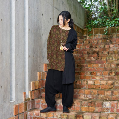 Rayon Block Print Combination Blouse