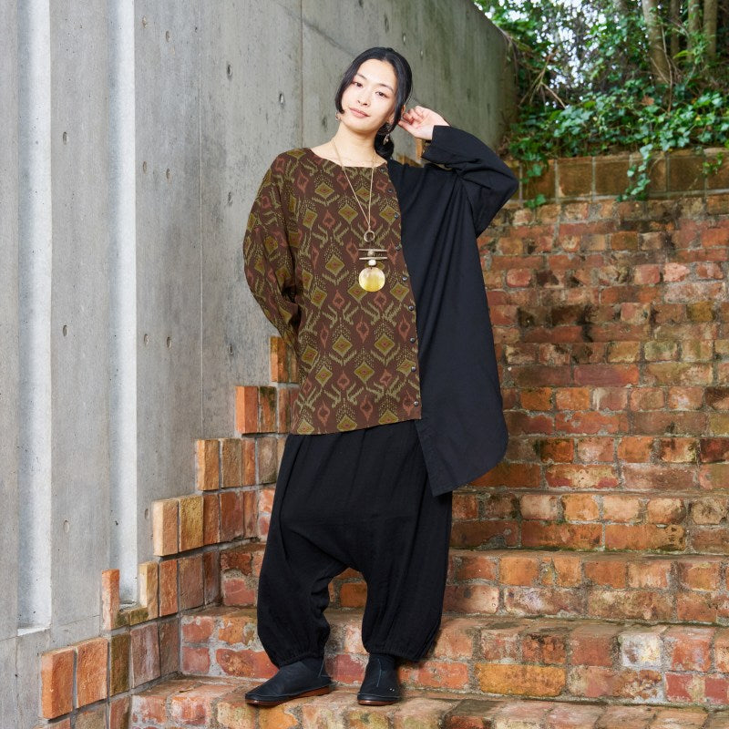 Rayon Block Print Combination Blouse