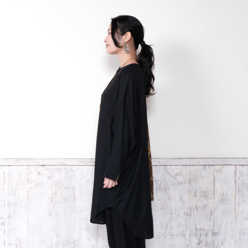 Rayon Block Print Combination Blouse