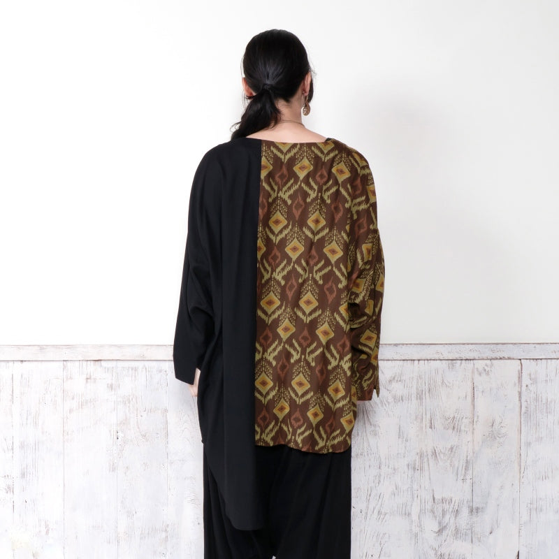 Rayon Block Print Combination Blouse