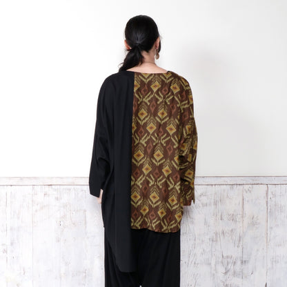 Rayon Block Print Combination Blouse