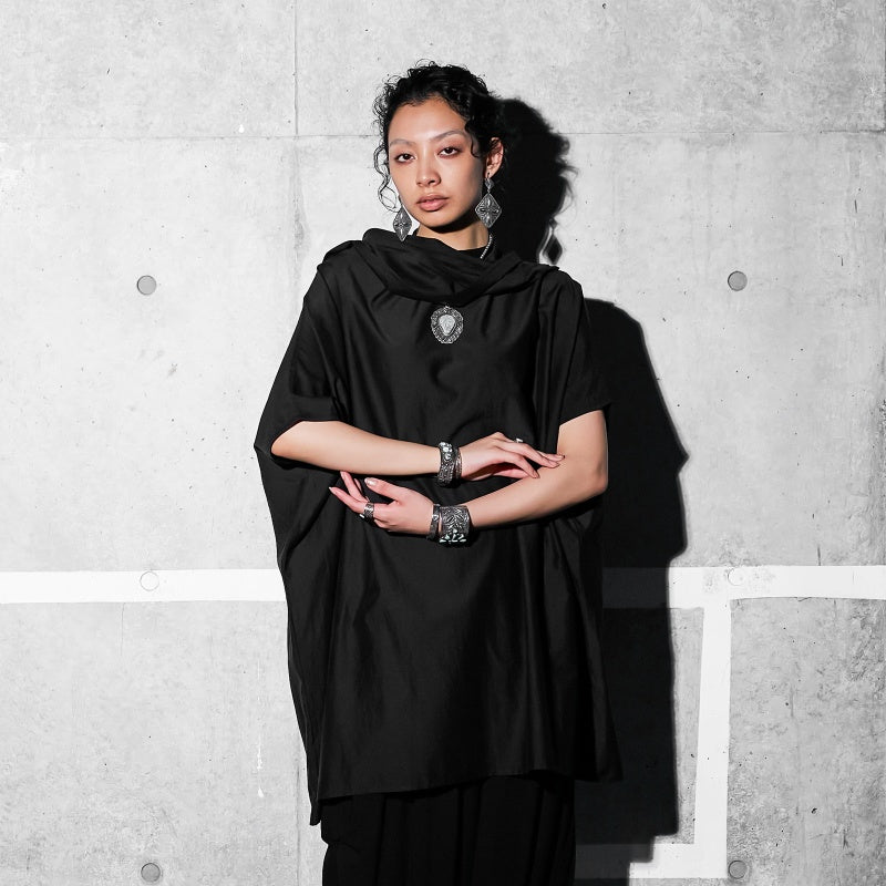 Cotton Silk Bottle Neck Dress