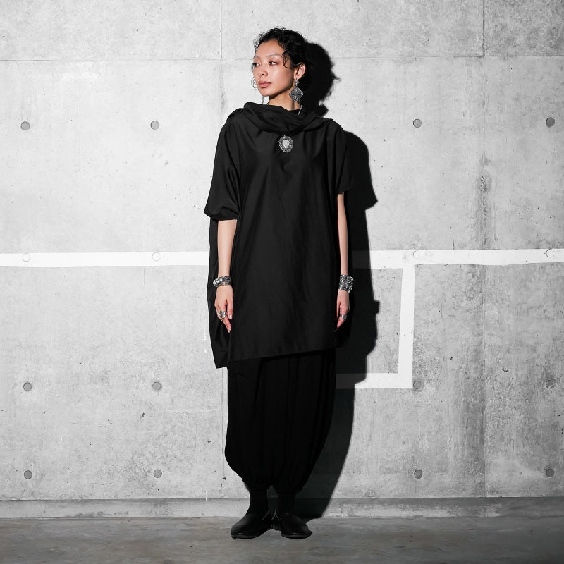 Cotton Silk Bottle Neck Dress