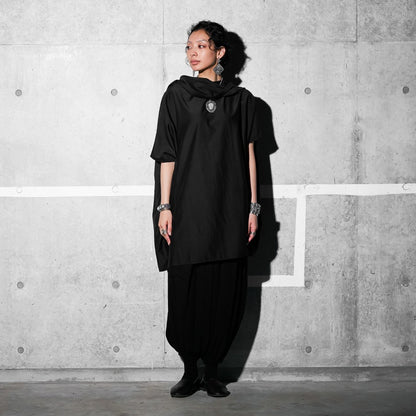 Cotton Silk Bottle Neck Dress