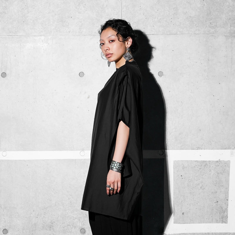 Cotton Silk Bottle Neck Dress