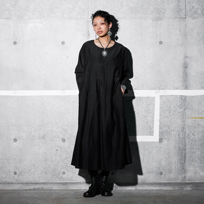 Cotton Silk Pintuck Dress