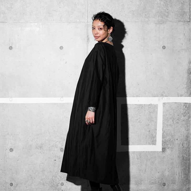 Cotton Silk Pintuck Dress