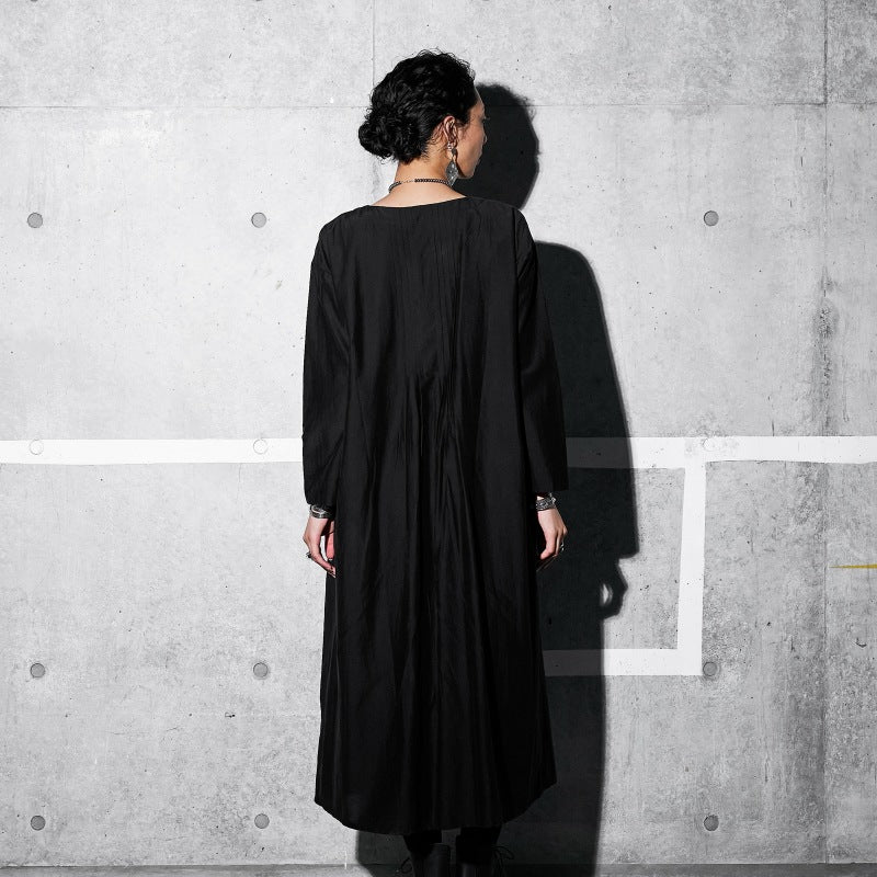 Cotton Silk Pintuck Dress