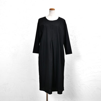 Cotton Silk Pintuck Dress
