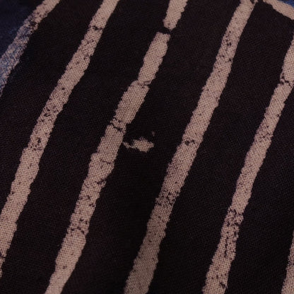 Dot Stripe Print Front-Open Dress