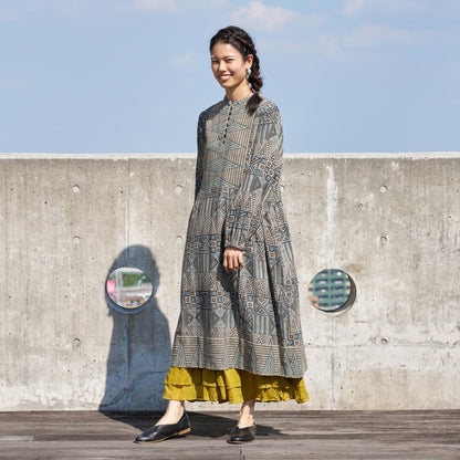 Geometric Triangle Square Print Dress