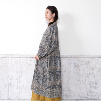 Geometric Triangle Square Print Dress