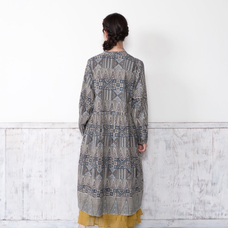 Geometric Triangle Square Print Dress