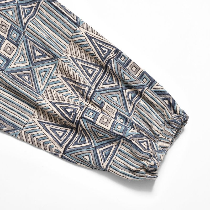 Geometric Triangle Square Print Dress