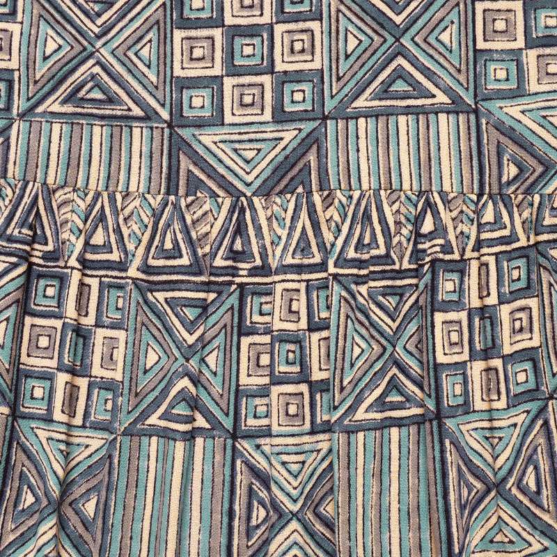 Geometric Triangle Square Print Dress
