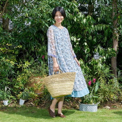 Kota Doria Floral Print Dress