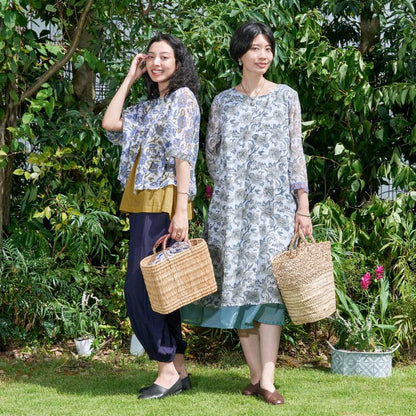 Kota Doria Floral Print Dress