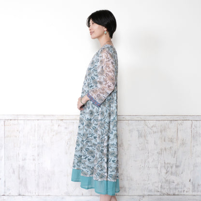 Kota Doria Floral Print Dress