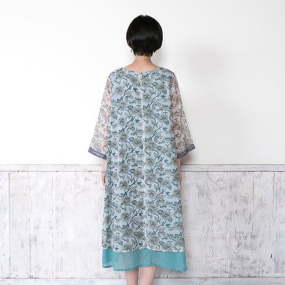 Kota Doria Floral Print Dress