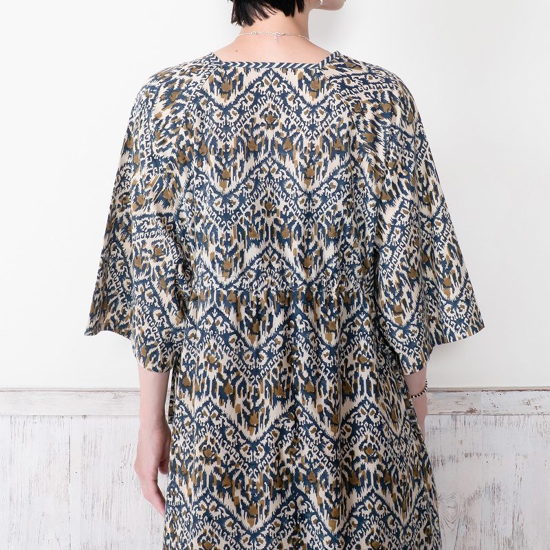 Ikat Zigzag Print Dress